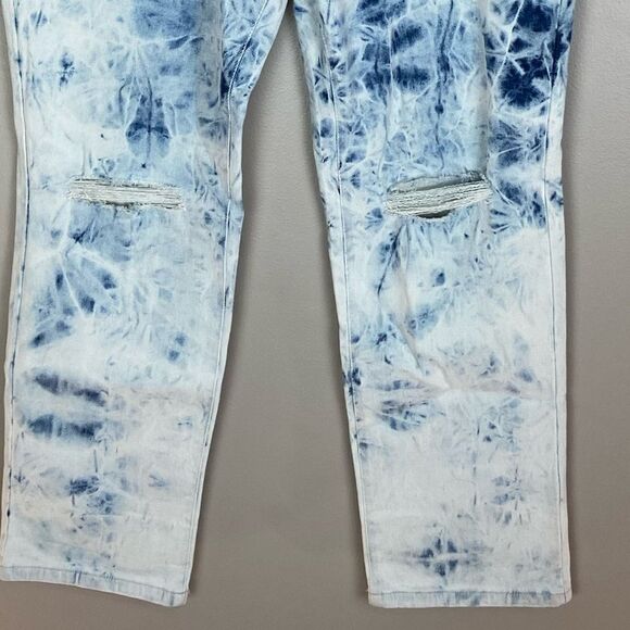 Style & Co NWOT tie dye high rise slim leg denim jeans 14 - Picture 5 of 9